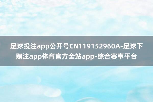 足球投注app公开号CN119152960A-足球下赌注app体育官方全站app-综合赛事平台