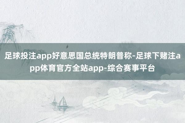 足球投注app好意思国总统特朗普称-足球下赌注app体育官方全站app-综合赛事平台